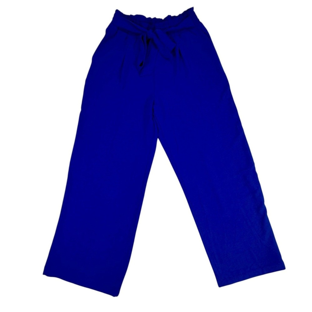 Hey Moments Royal Blue‎ Wide Leg Waist Tie Pants Women's Medium NEW